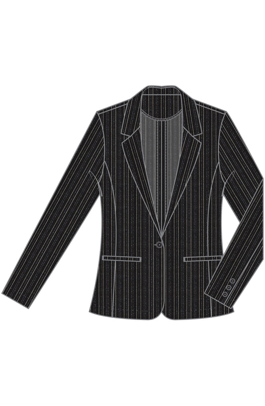 Liverpool Fitted Blazer (Hint Navy Stripe)