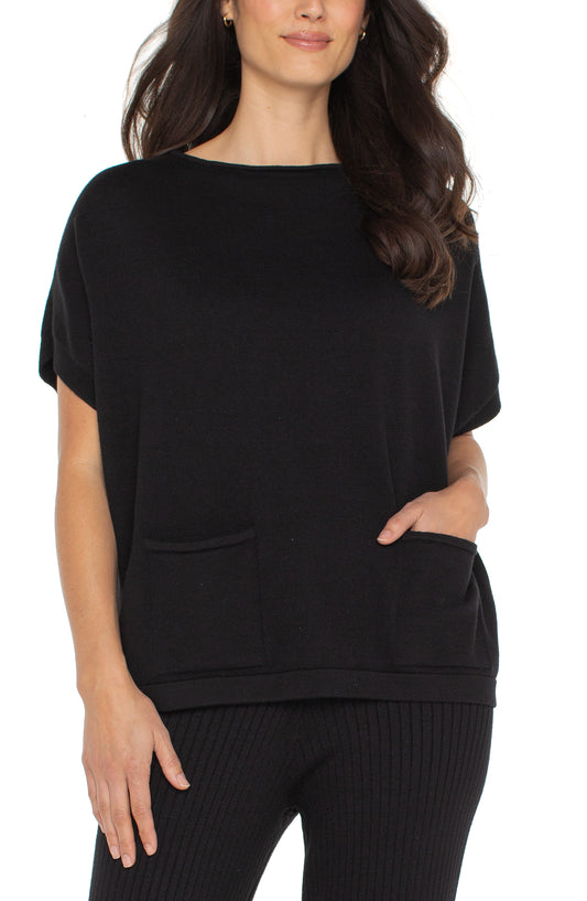 Liverpool 1/2 Sleeve Boat Neck Dolman Sweater