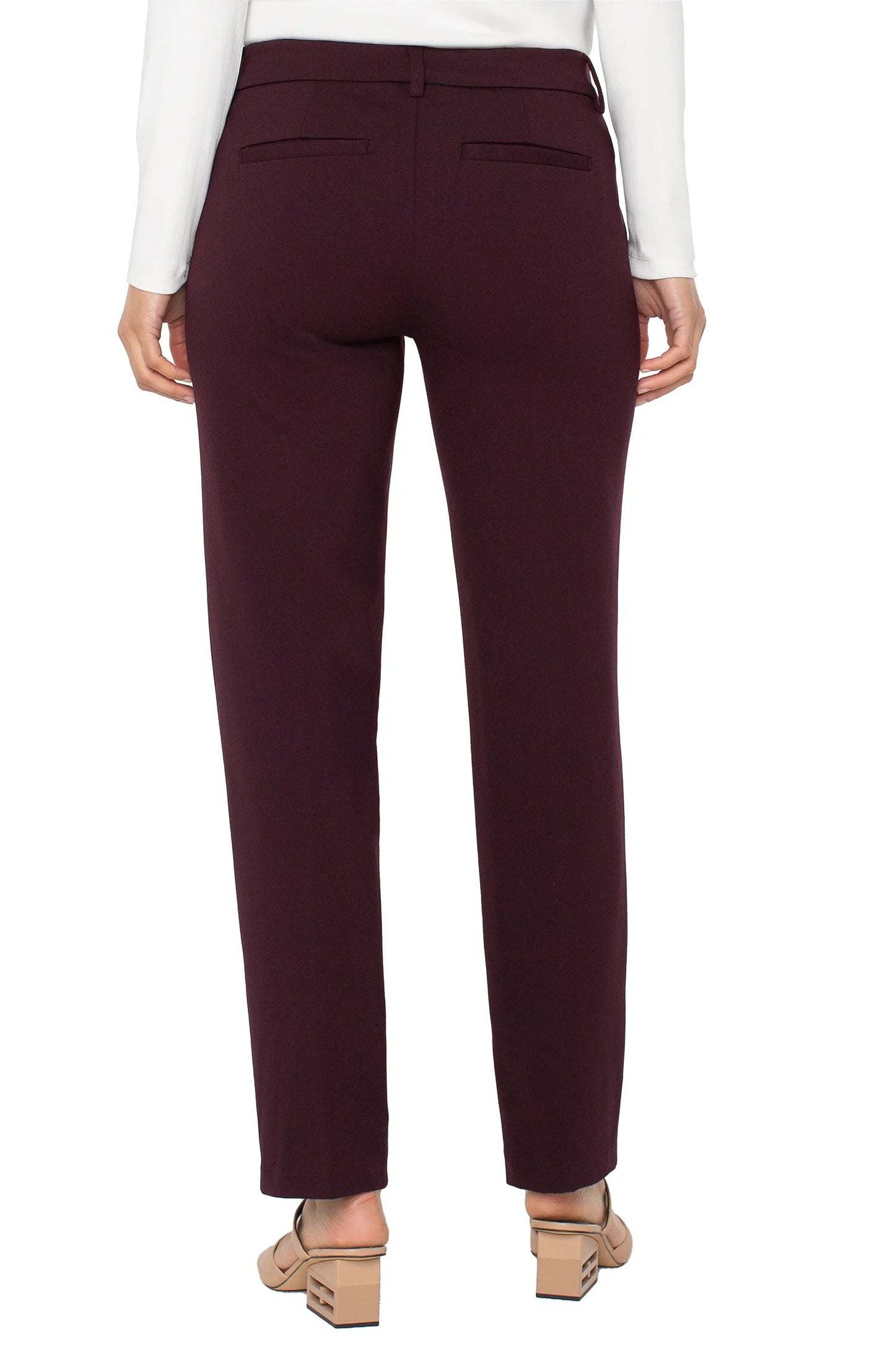 Liverpool Kelsey Trouser (29" inseam) (Dark Plum)