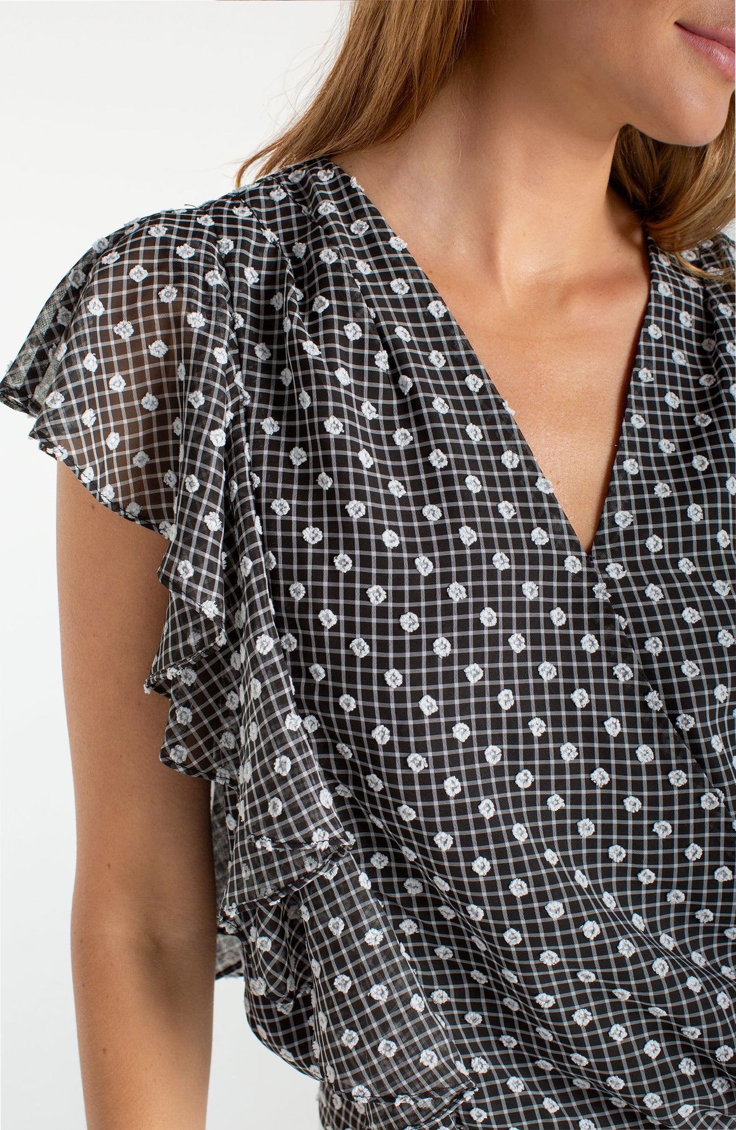 Liverpool Draped Front Top W/ Waist Tie