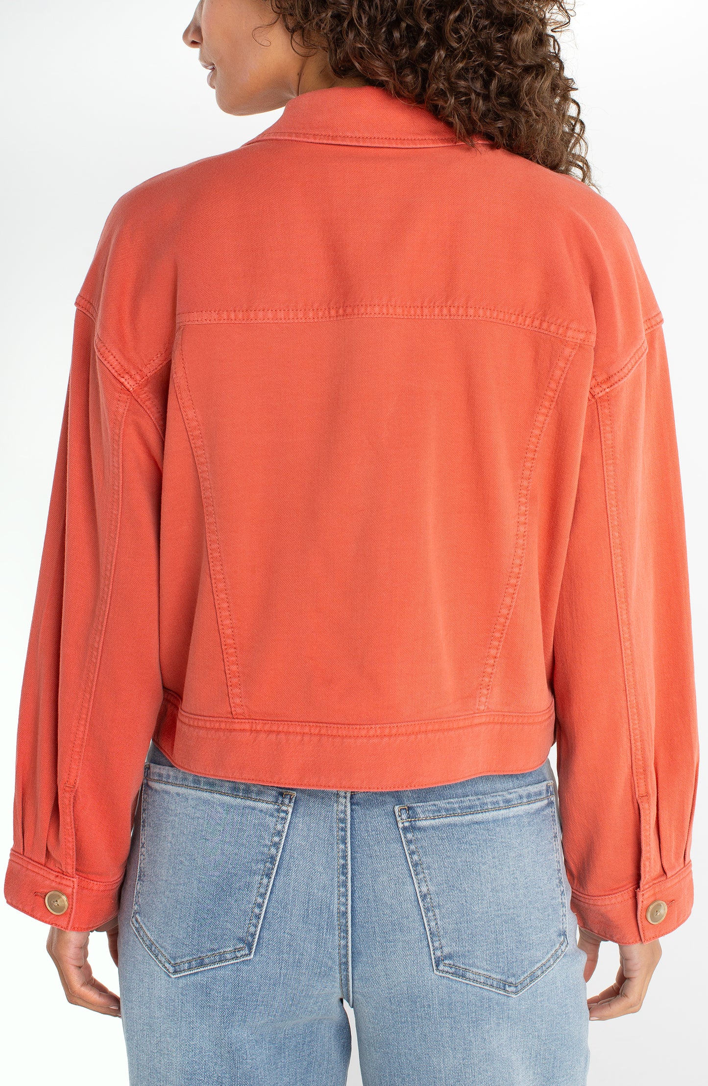 Liverpool Oversized Cropped Denim Jacket