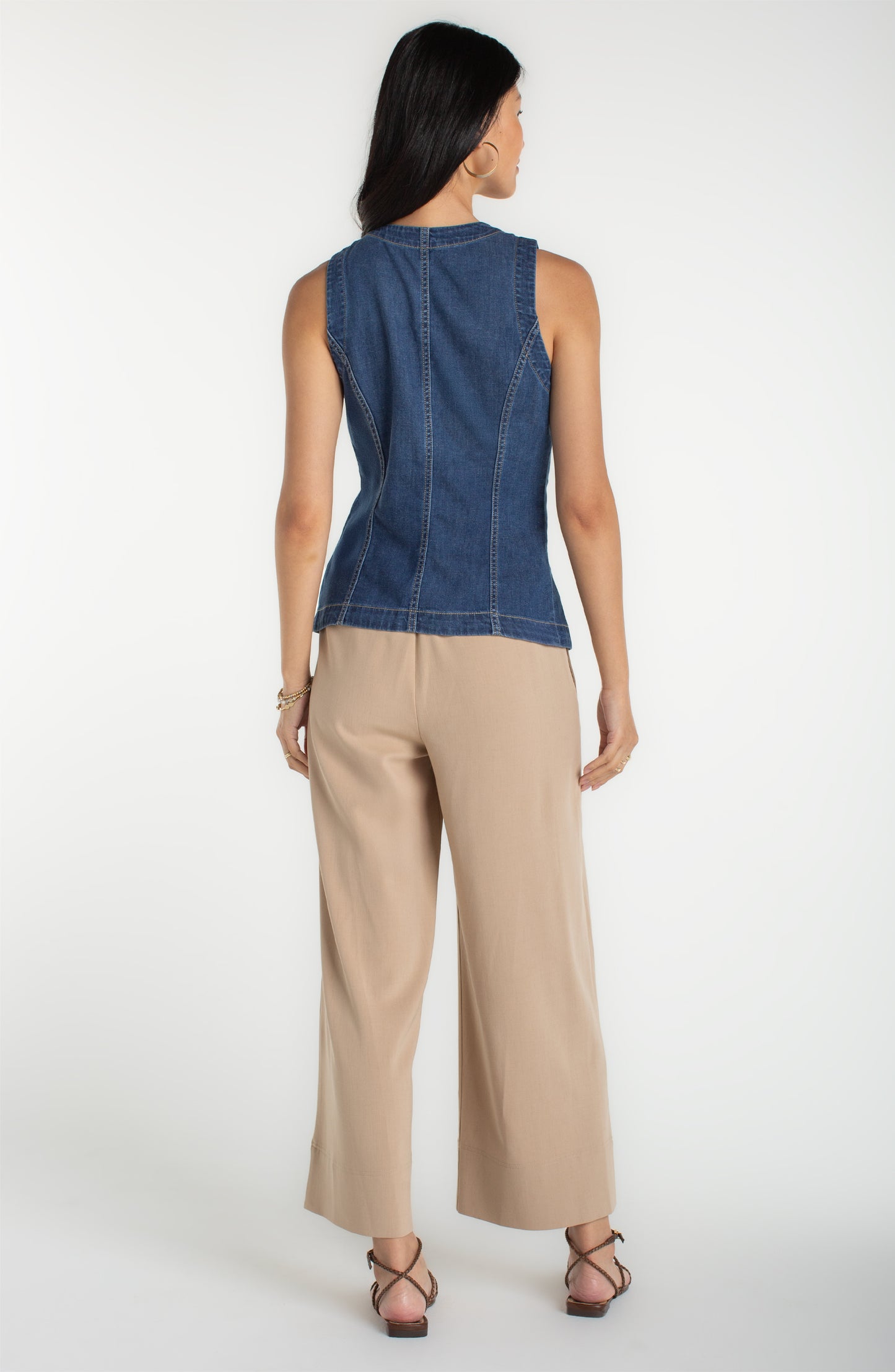 Liverpool Crew Neck Split Front Vest