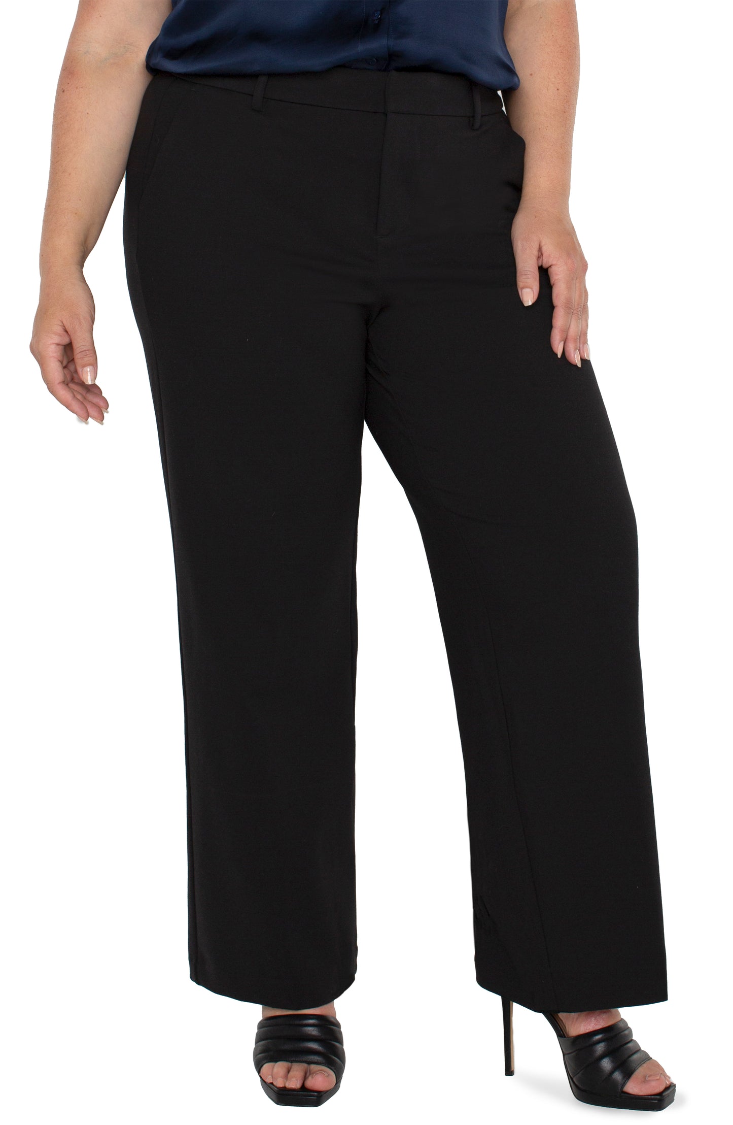 Liverpool Kelsey Wide Leg Trouser (31" inseam) (black)