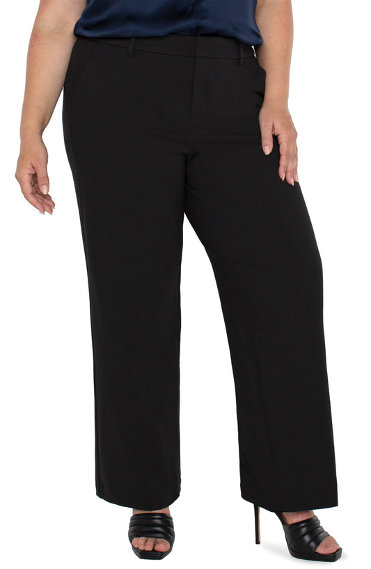 Liverpool Kelsey Wide Leg Trouser (31" inseam) (black)