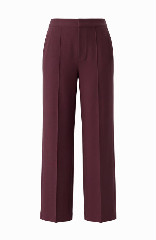 Liverpool Kayla Pull-On Wide Leg Trouser (31" Inseam) (Dark Oxblood)
