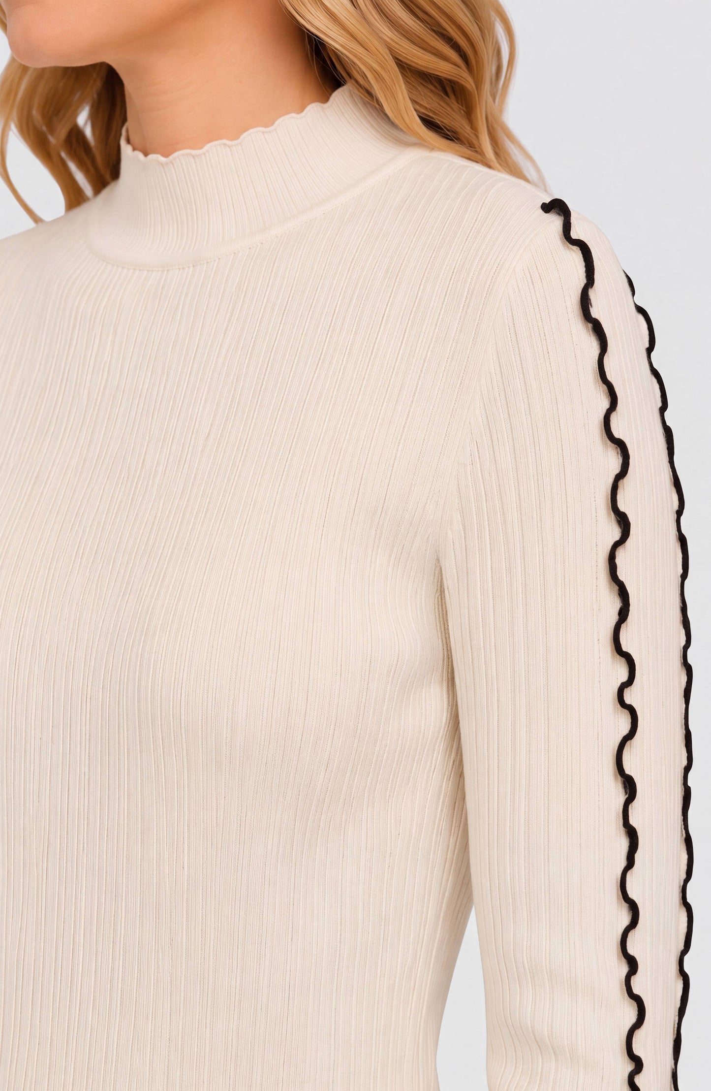 Liverpool Mock Neck Long Sleeve Sweater