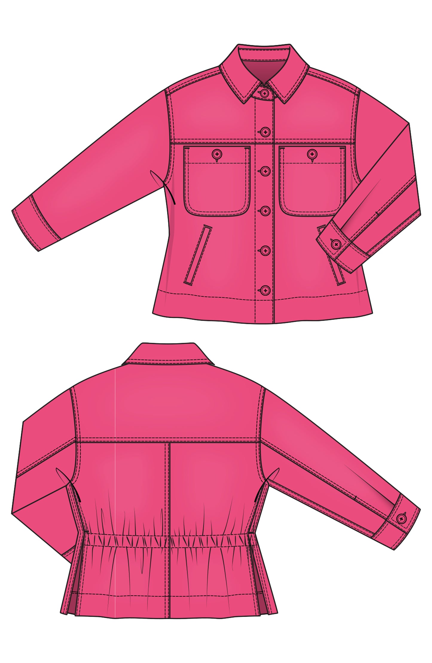 Liverpool Relaxed Shacket (Diva Pink)