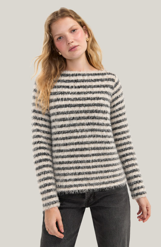 Liverpool Long Sleeve Boatneck Knit Top