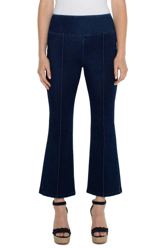 Liverpool Pearl Ankle Flare with Pintucks (27" inseam) (Cheyenne)