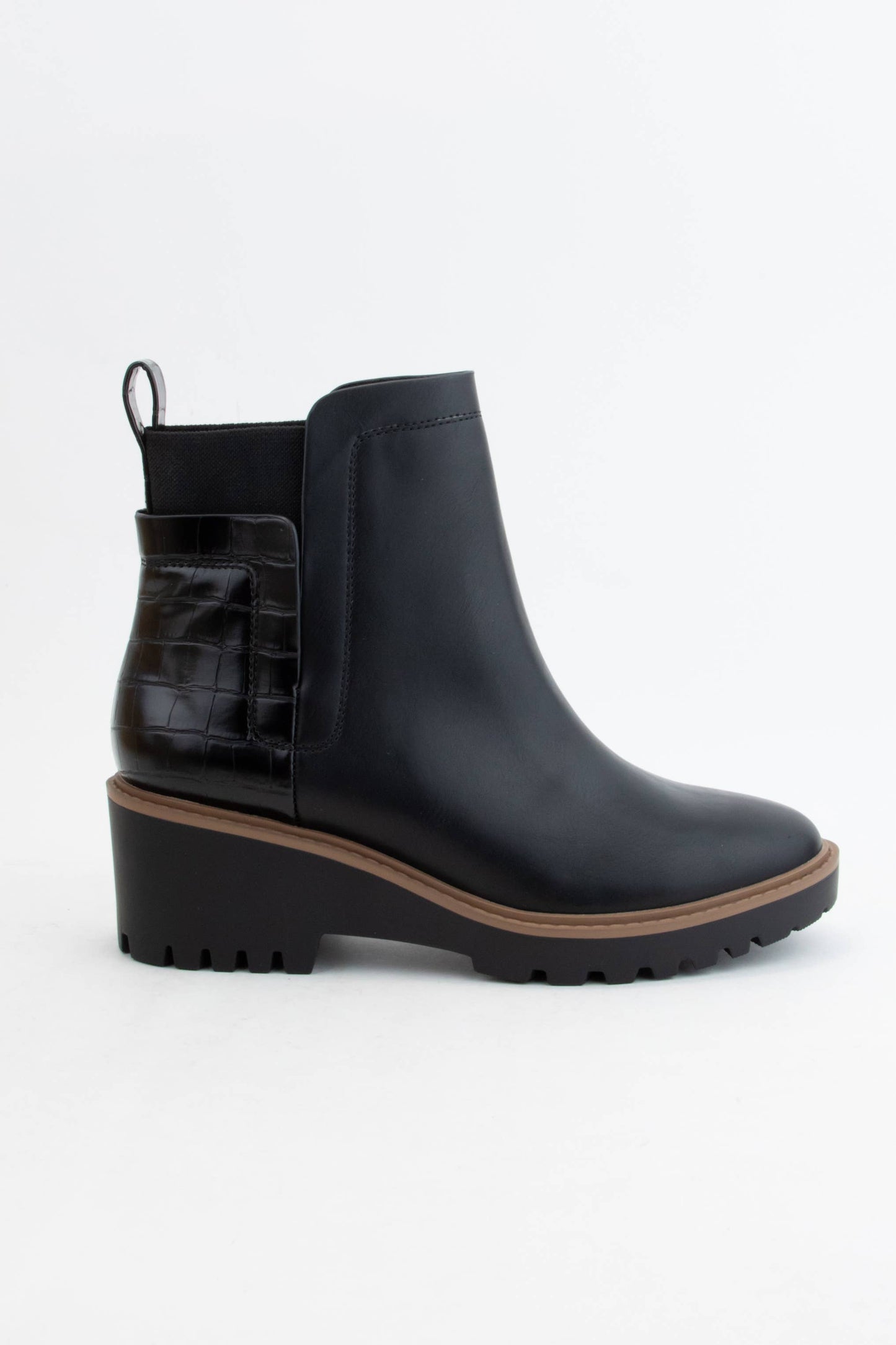 Wedge Heeled Chelsea Ankle Boots