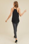 Front Twist Eyelet Strap Tank
