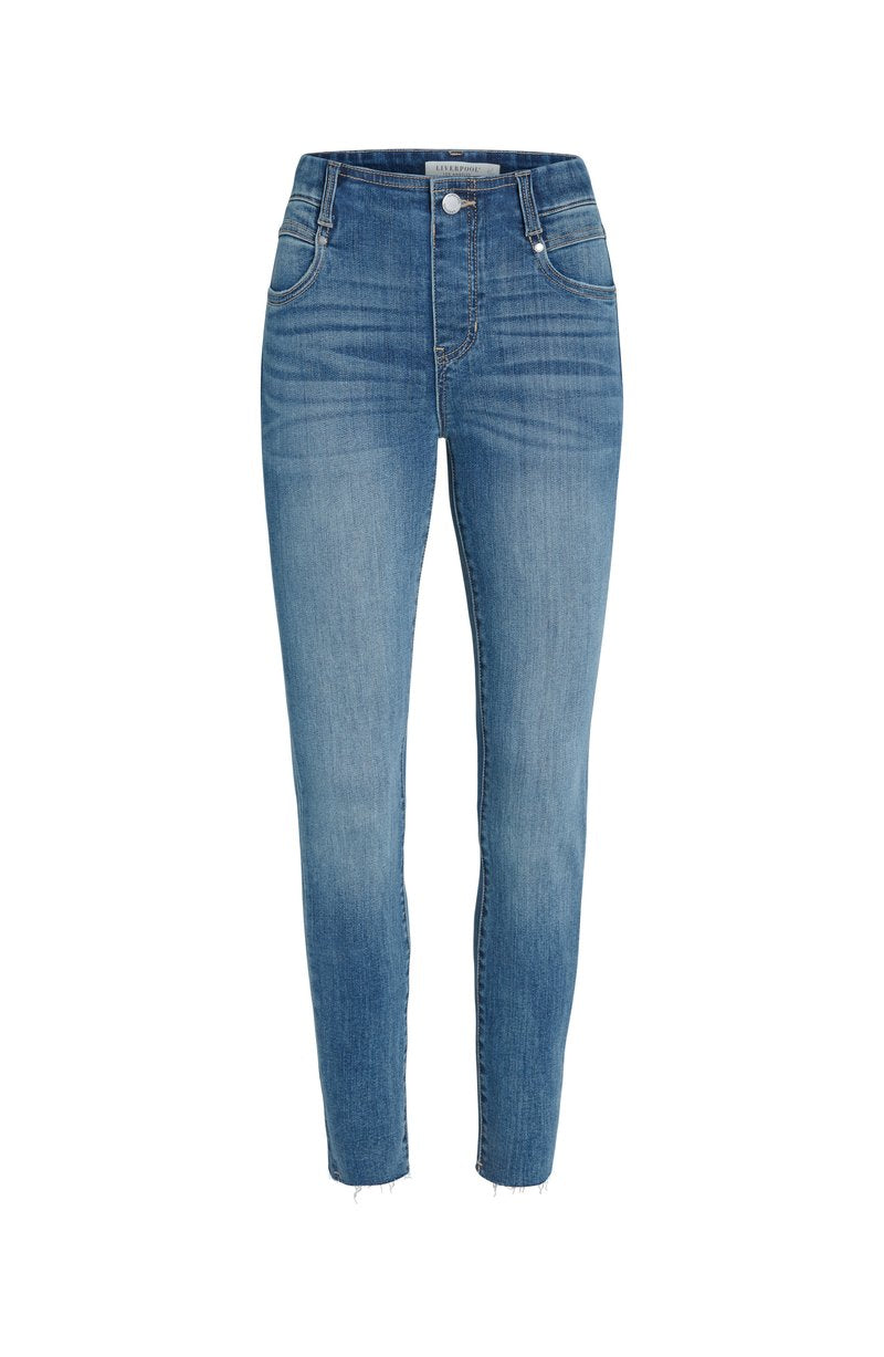 Liverpool Gia Glider Ankle Skinny with Cut Hem ECO (28" inseam) (Gunnison)