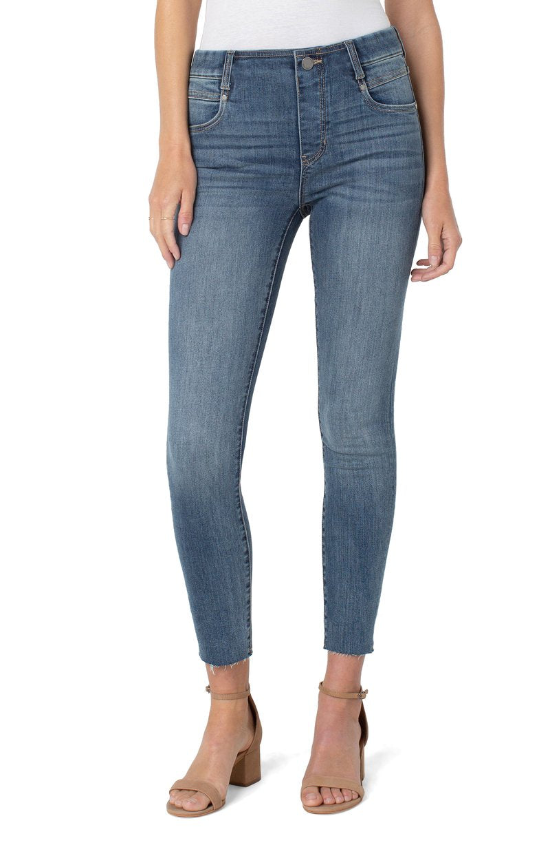Liverpool Gia Glider Ankle Skinny with Cut Hem ECO (28" inseam) (Gunnison)