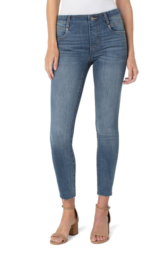 Liverpool Gia Glider Ankle Skinny with Cut Hem ECO (28" inseam) (Gunnison)