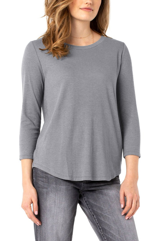 Liverpool 3/4 Sleeve Knit Tee (solid)