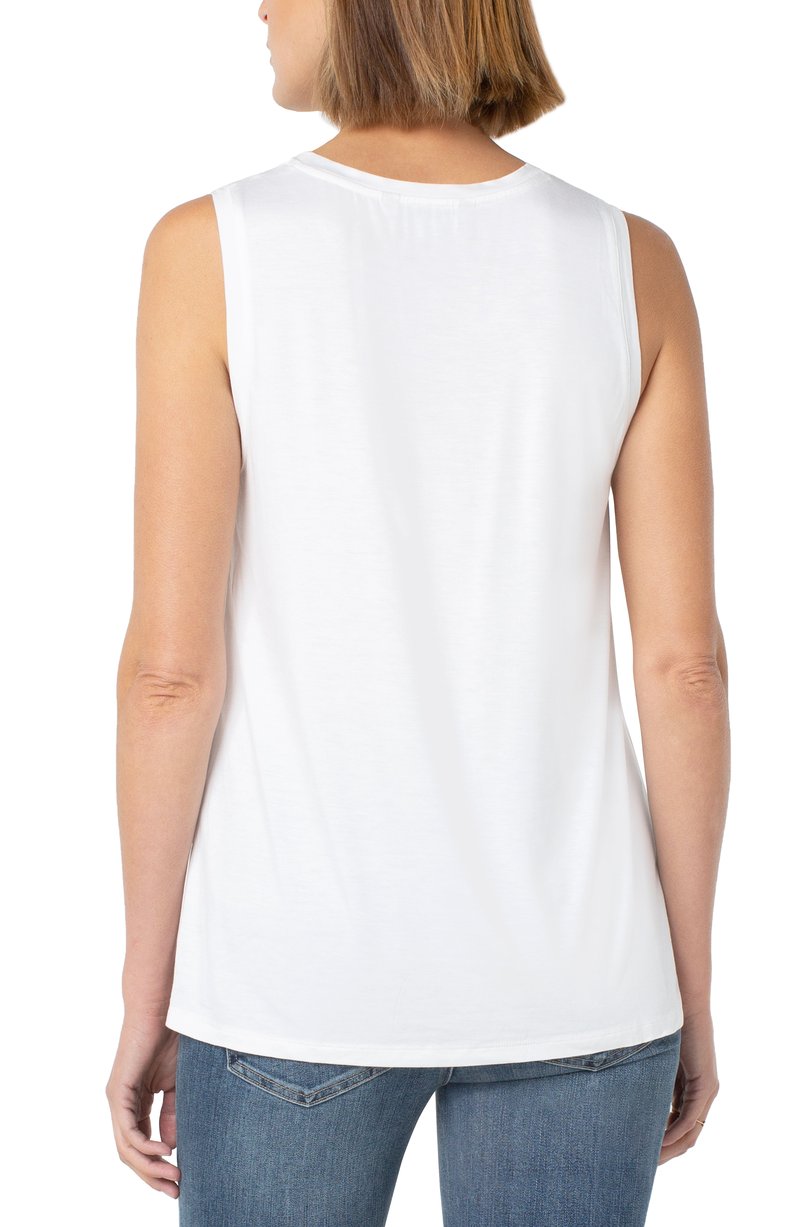 Liverpool Sleeveless Scoop Neck Knit Tank (Solid)