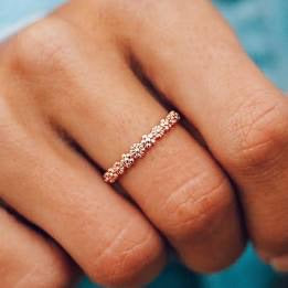 Puravida Floral Stacking Ring