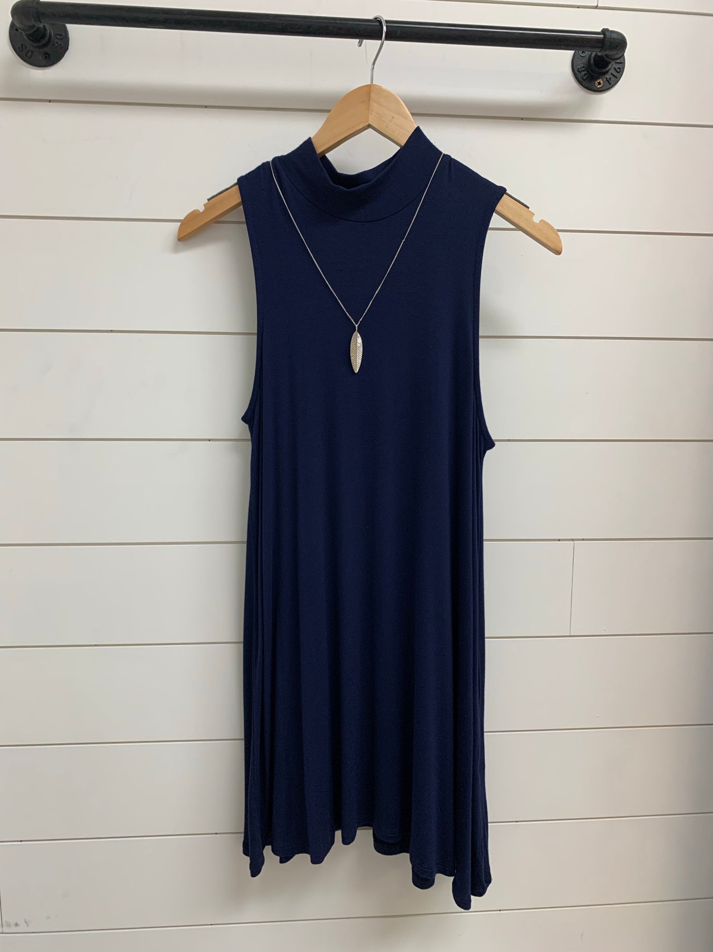 Solid sleeveless mini dress relaxed fit