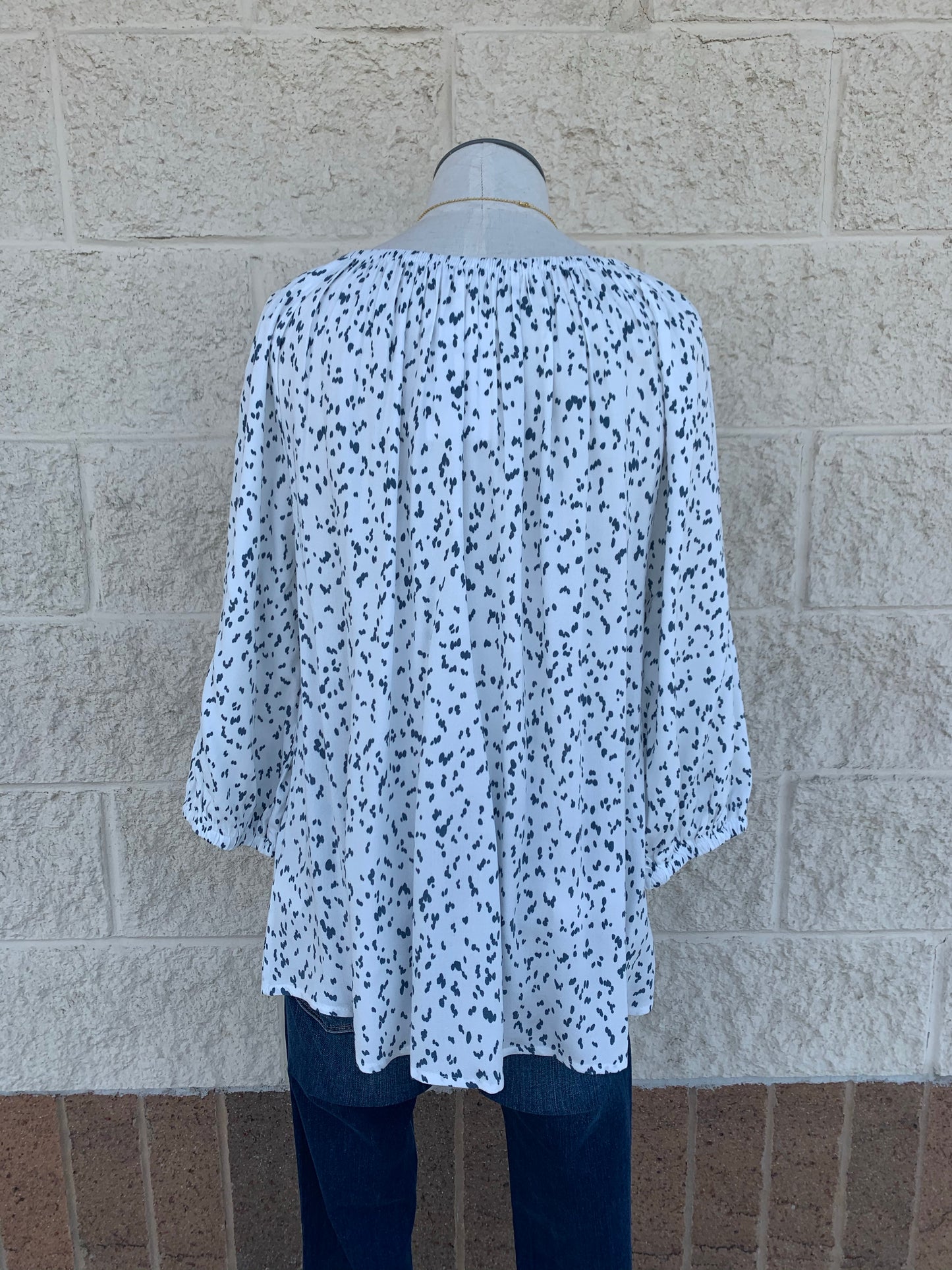 Printed woven top
