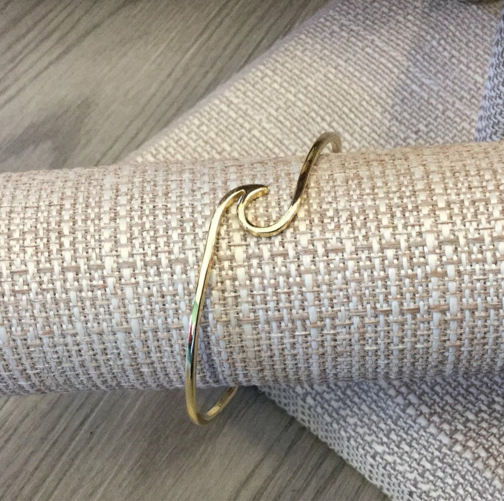 Puravida bracelet wave cuff Gold