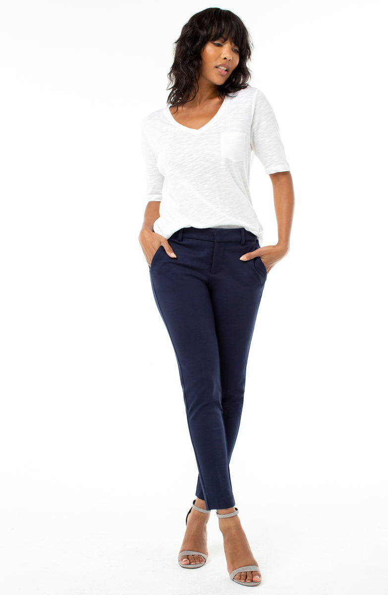 Liverpool Kelsey Knit Trouser 29" inseam (Cadet Blue)