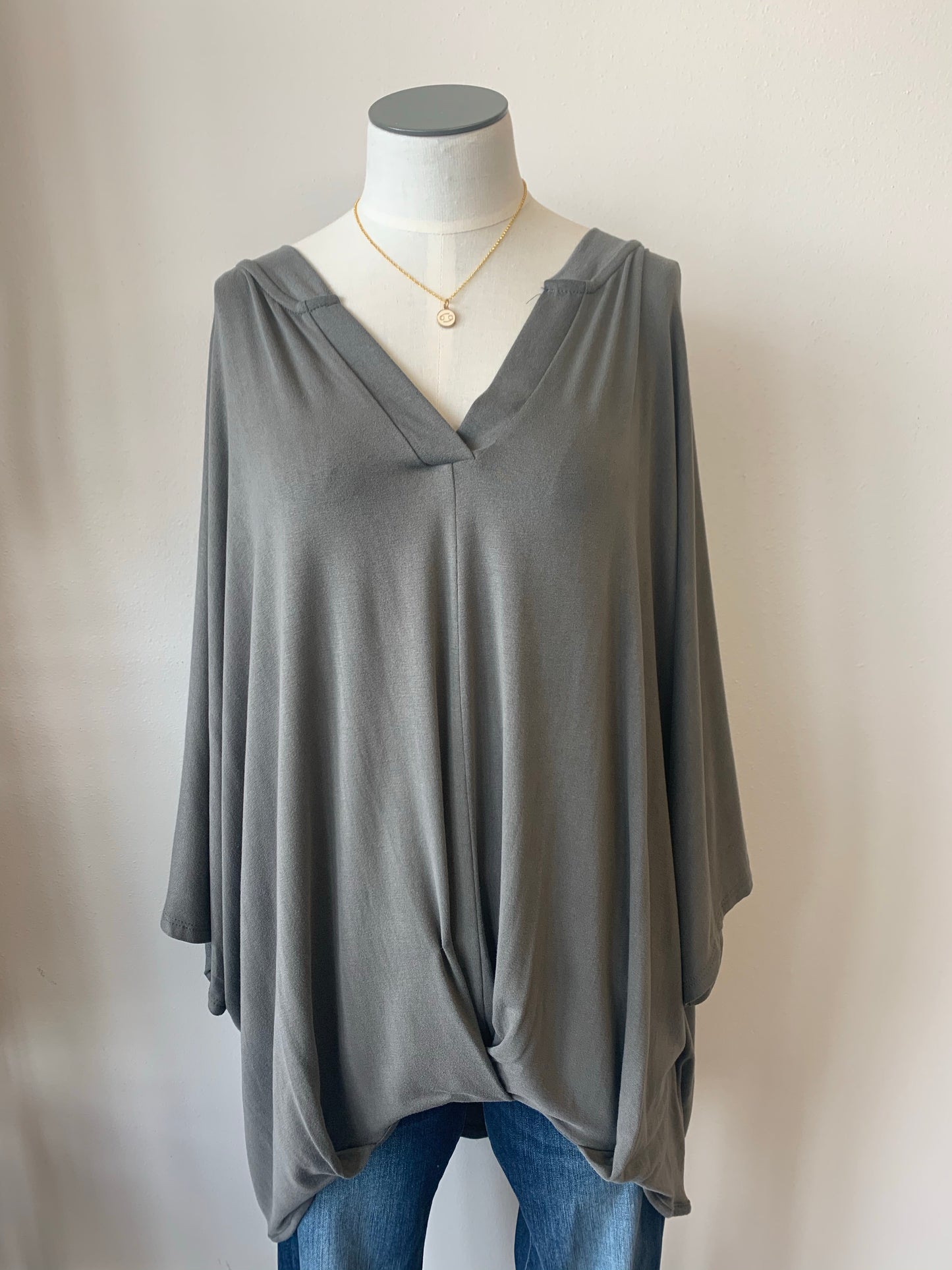 Front Tucked Knit Top Plus