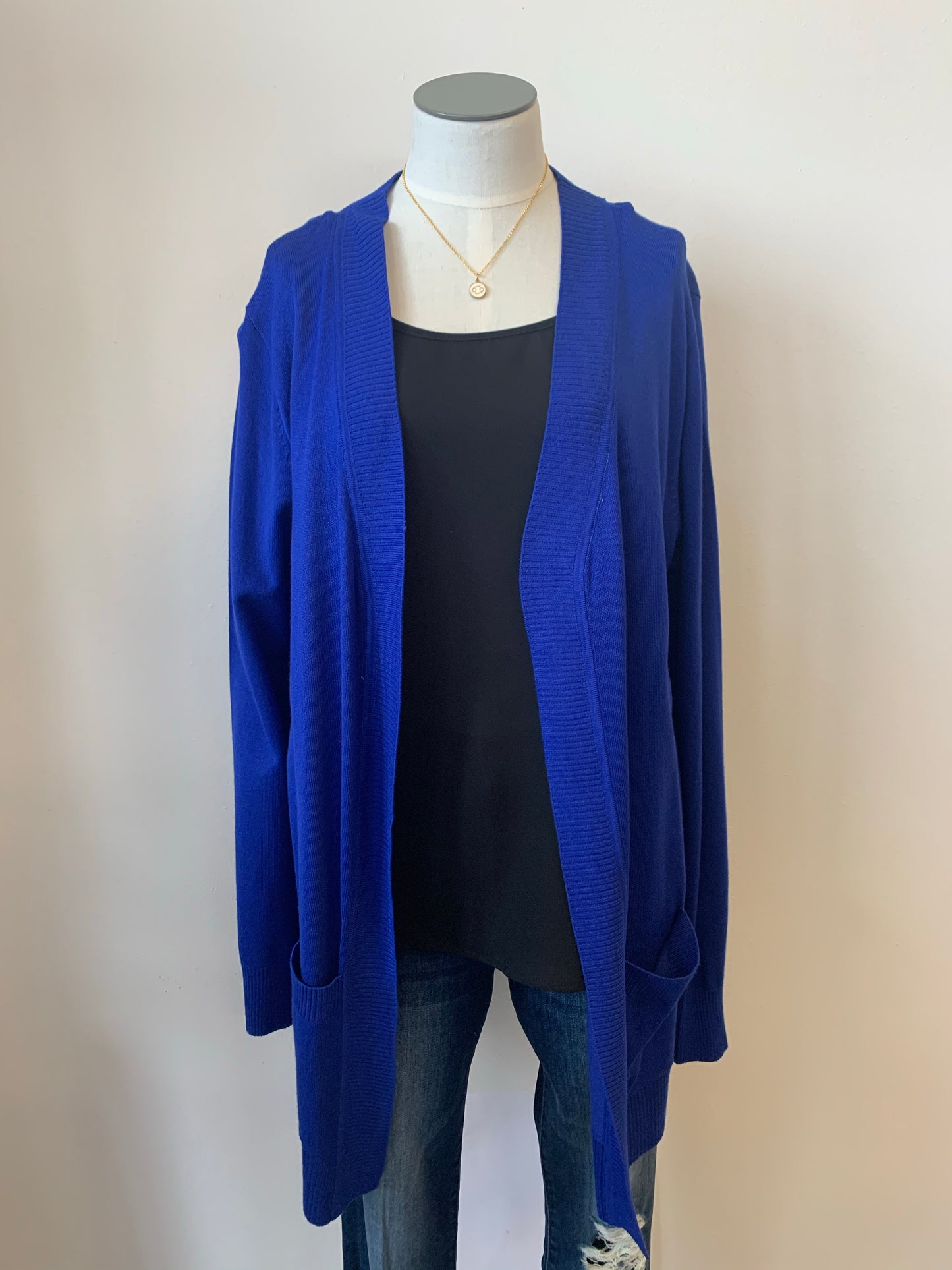 Long Sleeve Open Cardigan With Pockets