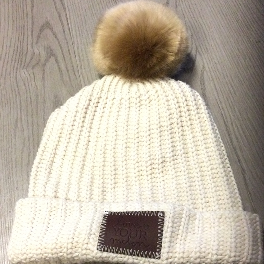 LYM Cuffed Brown Patch with Pom