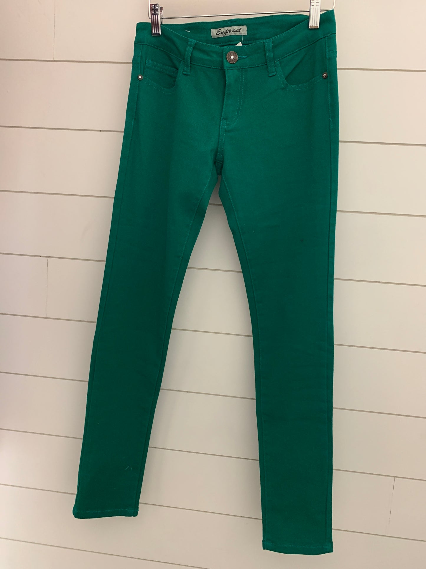 Kelly Green Low Rise Jeans