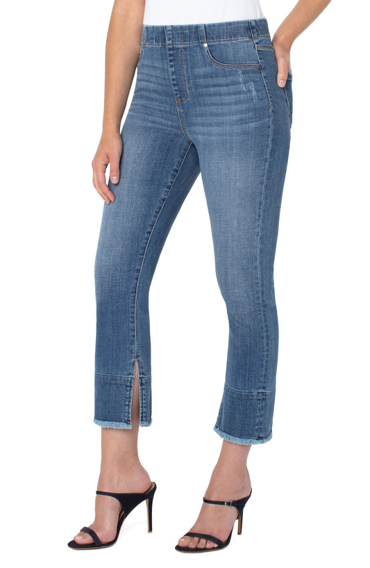 Liverpool Chloe Crop Skinny w/fray and ankle accent