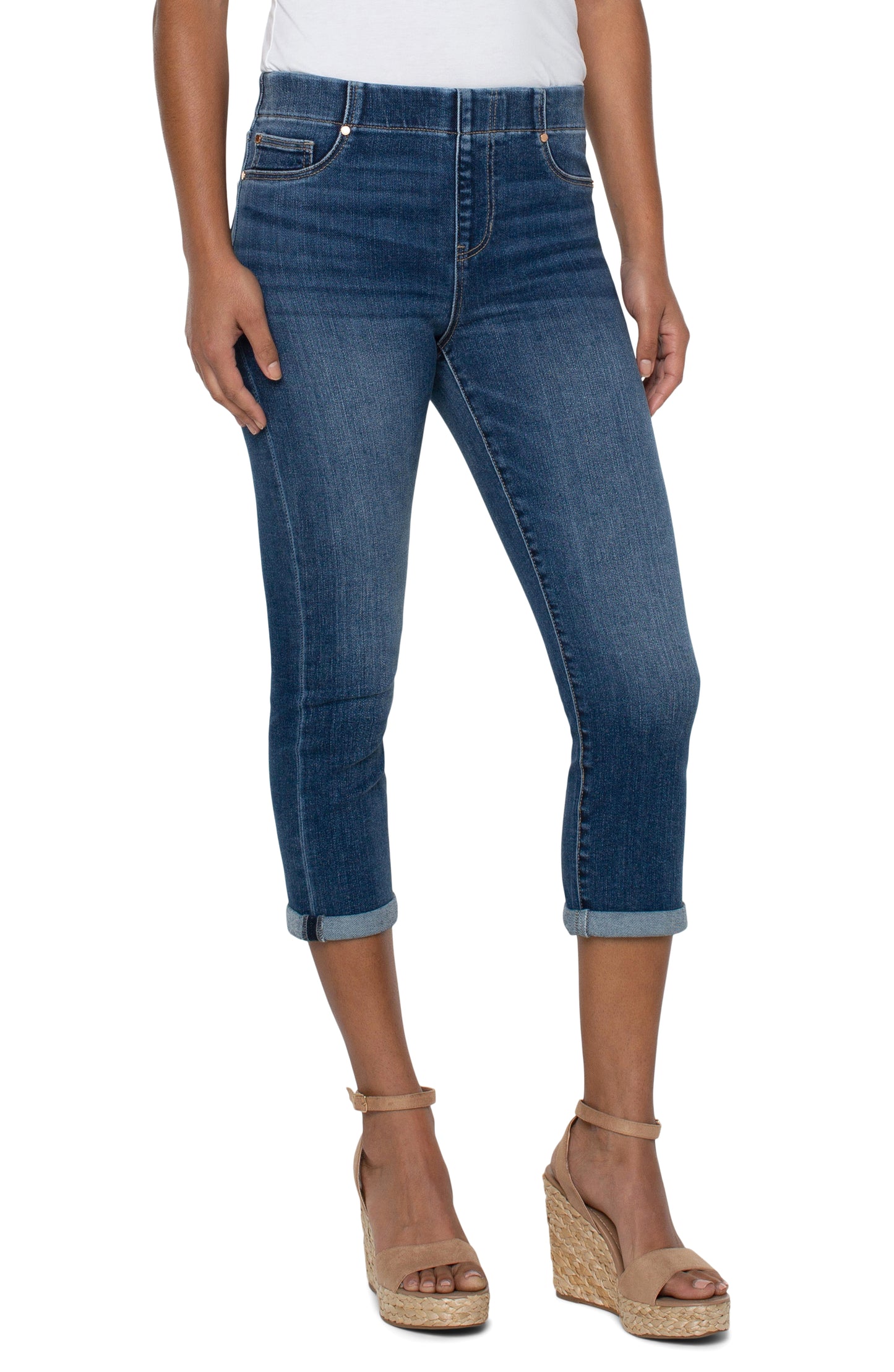 Liverpool Chloe Crop Skinny with Rolled Cuff Jeans (fowler)
