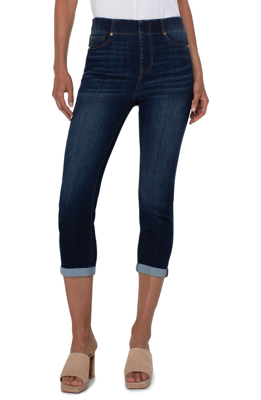 Liverpool Chloe Crop Skinny with Rolled Cuff Jeans (catalina)