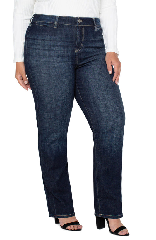 Liverpool Kennedy Hi Rise Straight w Welt Pockets Plus Size (32" inseam) (Castle)