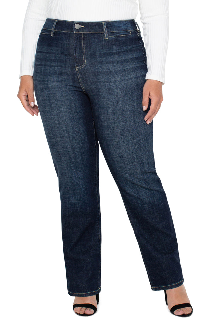 Liverpool Kennedy Hi Rise Straight w Welt Pockets Plus Size (32" inseam) (Castle)