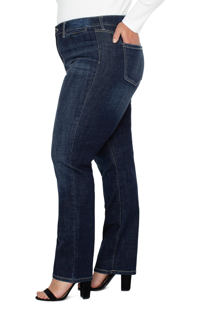 Liverpool Kennedy Hi Rise Straight w Welt Pockets Plus Size (32" inseam) (Castle)