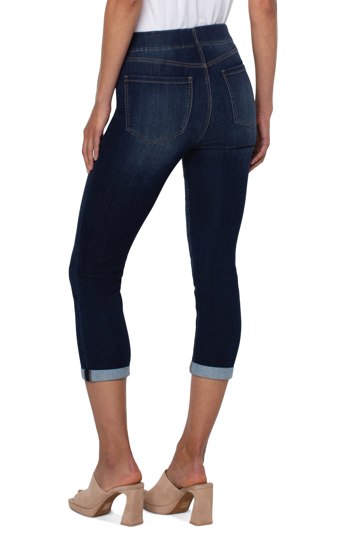 Liverpool Chloe Crop Skinny with Rolled Cuff Jeans (catalina)