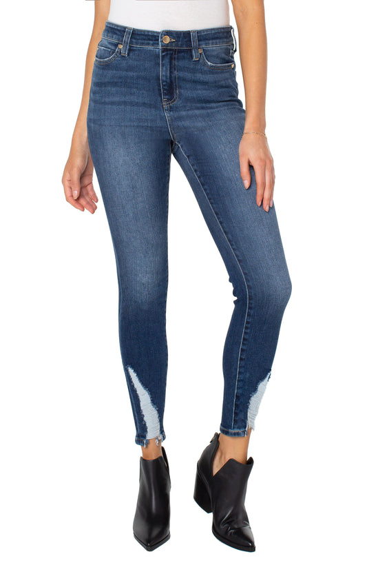 Liverpool Abby High Rise Ankle Skinny w/ distress ankles (Color: Kirwin)